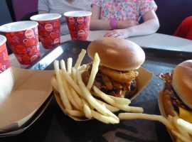 Florida Day 09 - 117 Disneys Magic Kingdom Cosmic Rays Starlight Cafe Barbecue Pork Bacon Cheeseburger